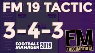 FM19  TACTIC  GUIDE  343  FOOTBALL MANAGER 2019 [upl. by Elamef]