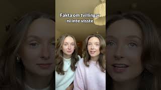 Fakta om tvillingar ni inte visste 👯 twins youtubeshorts [upl. by Eilitan716]