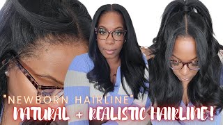 NEW MAX True Hairline Wig Install quotNewborn Hairlinequot High Quality Natural Texture Yaki Hairvivi [upl. by Reave]