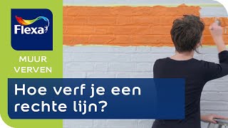 Rechte lijn verven op de muur in 3 stappen  Flexa verf [upl. by Dorthy]