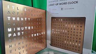 Home Decor Sharper Image LED Light Up Word Clock [upl. by Allisirp]