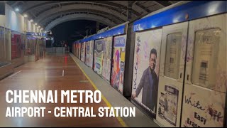 Chennai Metro Trip Airport to Central Station  CMRL [upl. by My]