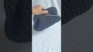 Clutch metal frame bag crochet tshirt india sling handbag fashion trendy party luxury new black [upl. by Llertac590]