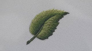 How to Embroider a Leaf A Simple StepbyStep Tutorial [upl. by Ytissahc]