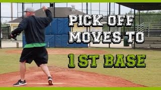 How to pick off baserunners 1 of 3 Pick off moves to first base [upl. by Meir]