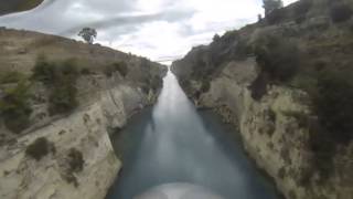 Besenyei Péter Corinth Canal flying  on board outside [upl. by Whitcomb]