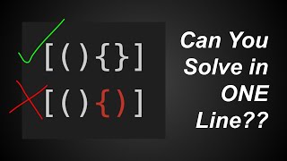 WellFormed Brackets In ONE Line Can You Solve This In One Line 11 [upl. by Enenaej382]