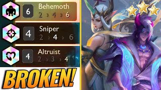 UNBEATABLE COMP 6 Behemoth  4 Altruist  4 Sniper  TFT Set 11 [upl. by Guntar]