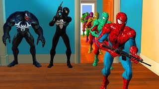 SpiderMan house is raided by batman vs hulk vs joker  Spider protects his family  GTA 5 superhero [upl. by Jessie]