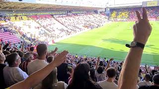 Pontus Janssons Magic Hat Brentford fans celebrate the winner at Watford [upl. by Stanfield]