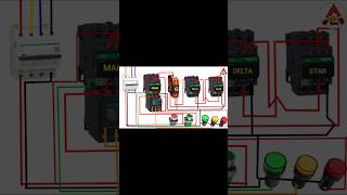 Start delta starter control wiring stardeltaconnection shorts viralvideo tranding agrtechq [upl. by Mohsen]