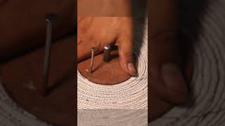 Cloth buffering Polishing wheel manufacturing asmr machine buffering polishing shortsvideo [upl. by Auhsuoj]