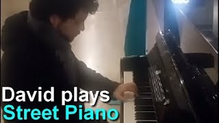 My Friend David plays Yanni One Mans Dream on Public Piano [upl. by Margery]