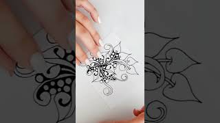 Drawing idea for beginners 🔸 Zentangle 🔸Doodle 🔸Zenart [upl. by Ahsaeyt]