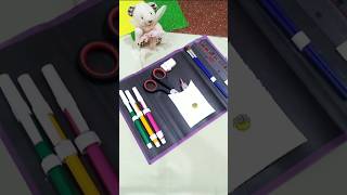 💜How do make pencil box 💞paper craftstationery box for schoolhandmade diy youtube shorts [upl. by Anaiq88]