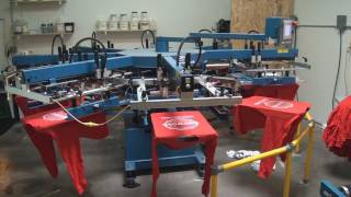 Automatic Textile Screen Printing [upl. by Sarena]