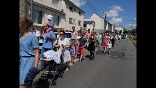 Procession du SaintSacrement pour la FêteDieu 2018 avec la Communauté de lAgneau [upl. by Mcferren]