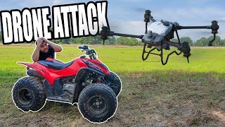 TEMU DRONE CHASES DOWN FOUR WHEELERS [upl. by Aketal]