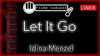 Let It Go LOWER 3  Idina Menzel  Piano Karaoke Instrumental [upl. by Ruford]