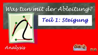 1  Was tun mit der Ableitung  Steigung [upl. by Monah834]