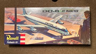 Douglas DC8 Mainliner 1959 Revell Vintage Model Airplane Kit United Airlines [upl. by Jansson]