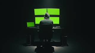 Hacker  Green Screen  Computer  Screens  Free Stock Video Footage 4K  No Copyright [upl. by Warder]