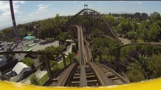 Grizzly Roller Coaster Worst Wooden Coaster in the World Front Seat POV [upl. by Linders]