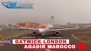 EGKK  LGW  GMAD  AGA✈️  EASYJET Ops with FENIX A320 🥳😍 [upl. by Chilton]