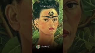 Frida Kahlo “Thinking about death” 1943 shorts art frida painting [upl. by Loar907]