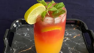 SUNSET MOCKTAIL  watermelon  malta orange  Summer drink  by Akkus kitchen [upl. by Norek]