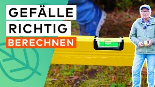 Gefälle berechnen für Terrasse amp Wege inkl Formel ✅ [upl. by Nilloc969]