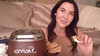 ASMR Making Smores with tapping and whispering 🍫 [upl. by Lowney]