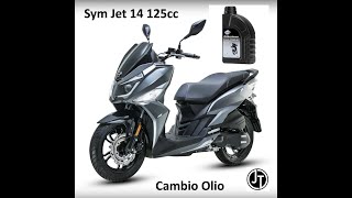 CAMBIO OLIO SYM JET 14 125cc [upl. by Velvet]