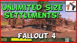 Fallout 4 Settlements UNLIMITED SIZE SETTLEMENT How To Raise The Settlement Item Cap Tutorial [upl. by Bonita827]