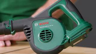 Leaf blower Bosch UniversalLeafBlower 18V130  training video [upl. by Lorilee]