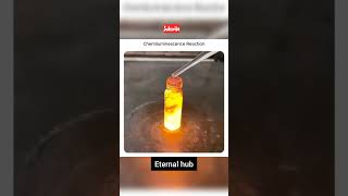 Chemiluminescence reaction ETERNAL HUB  shorts eternalhub science sciencehub [upl. by Gnilrits]