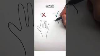 🌟Como dibujar una mano ultra FACIL ✋🌟 shorts tutorial howtodraw parati artist [upl. by Vinni311]