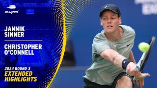 Jannik Sinner vs Christopher OConnell Extended Highlights  2024 US Open Round 3 [upl. by Lowell]