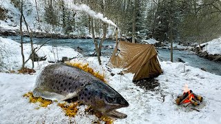 Build tent shelters fall and winter building a dugout [upl. by Aduh112]