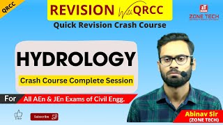 Quick Revision Crash Course  QRCC  SSC JE 2024  HYDROLOGY  Civil  Abhinav Sir ZONE TECH [upl. by Esdnil]