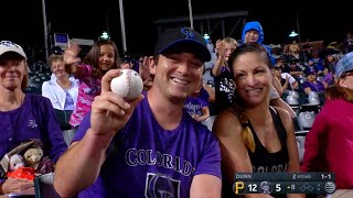 PITCOL Fan hit with foul ball laughs it off [upl. by Veradi540]