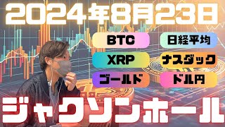 ジャクソンホール会合でのパウエルFRB議長公演は本日23時スタート！仮想通貨、ドル円、日米株式はどう動く！？【投資VLOG】 [upl. by Einra]