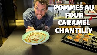 RECETTE DE NORBERT  POMMES AU FOUR SAUCE CARAMEL CHANTILLY [upl. by Nylteak]