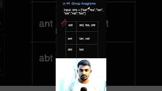 Group of anagrams shorts coding leetcode [upl. by Neelyt]