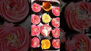 Homemade chocolate cupcakes with buttercream frostingbuttercream cake cakedecorating 2024 [upl. by Gwyn]