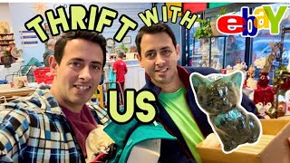 Thrift store HOPPING Thrift with US FILLED a BOX  Sourcing RESELL eBay FULLTIME PROFIT how to [upl. by Aztiram]