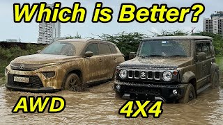 HyRyder AWD vs Jimny 4X4 Off Road Challenge l Which is best for you l Aayush ssm [upl. by Witty]