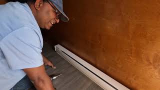 Installing Stelpro Baseboard Heater with thermostat [upl. by Obbard]