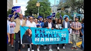 Congresista Espaillat encabeza marcha ‘Estoy con Kamala’ con cientos de líderes y electores en NY [upl. by Bowrah517]