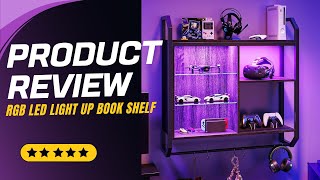 LED Bookshelf to Maximize Space  Installation amp DIY [upl. by Etteuqal]